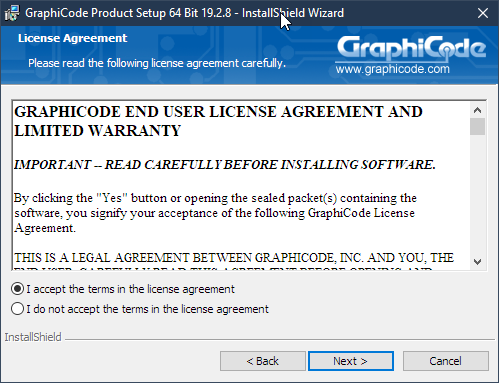 Step 2 : Accept Terms License Agreement Image